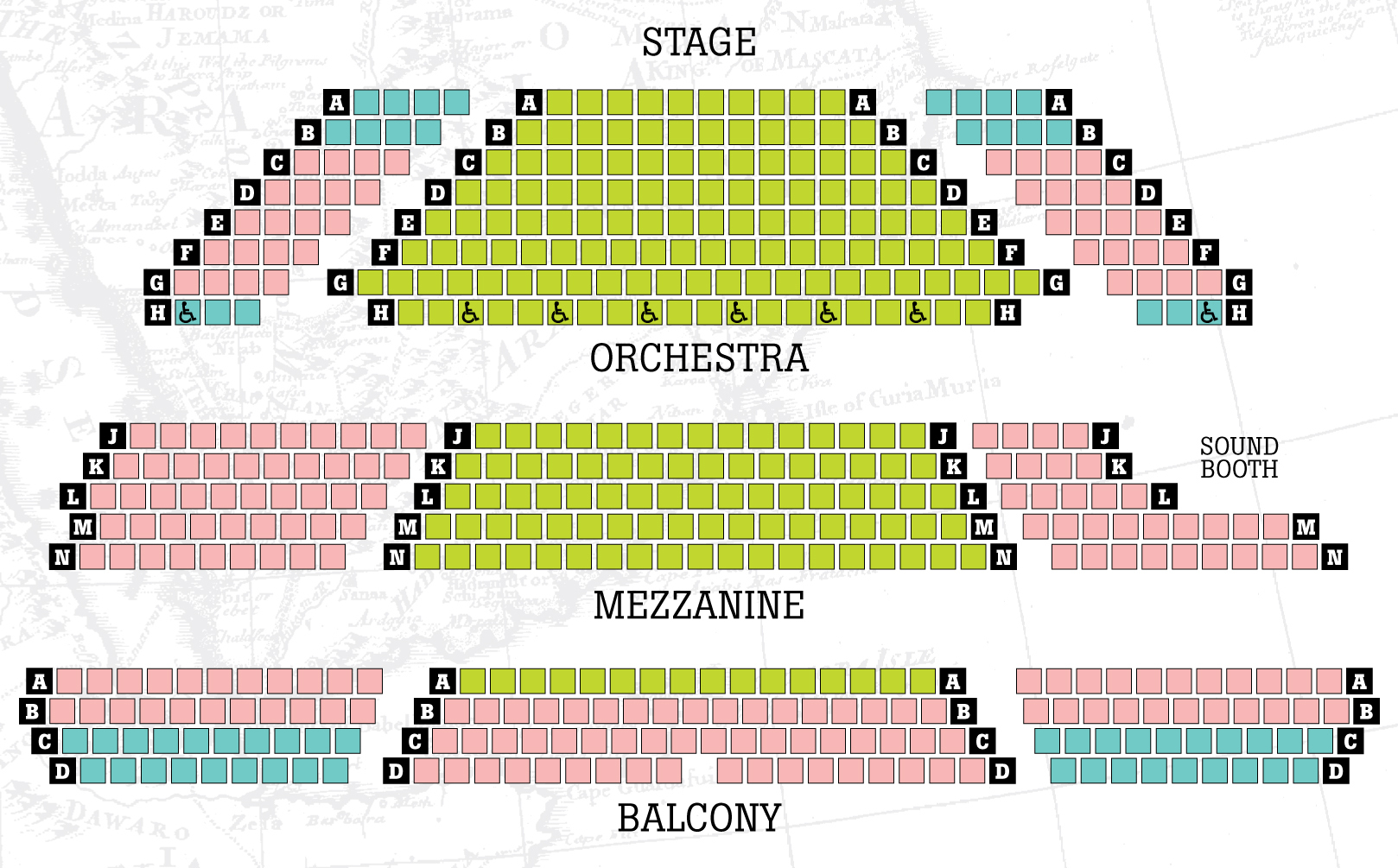 Georgia Ensemble Theatre – Seating Diagram