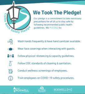 Roswell Come Back Safely Pledge flyer